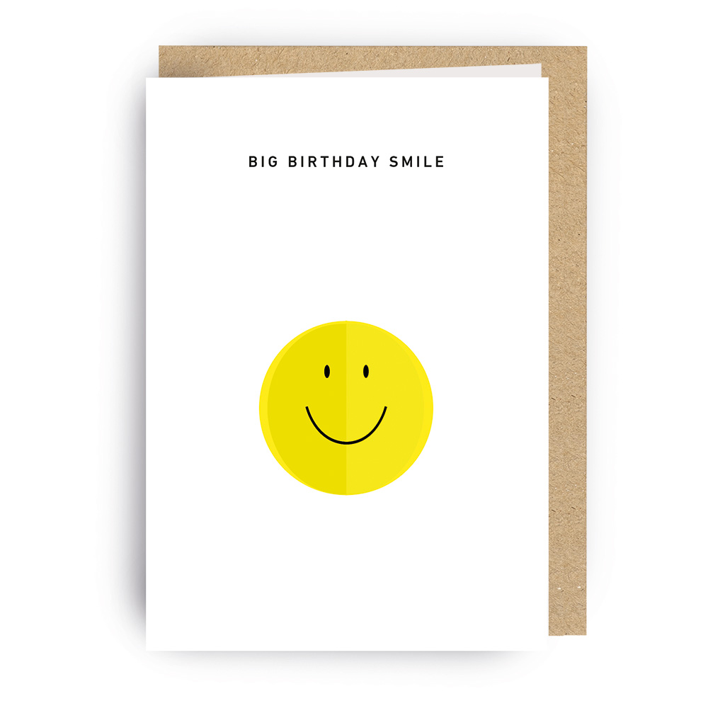 3D GREETING CARD Big Birthday Smile (6 pieces)