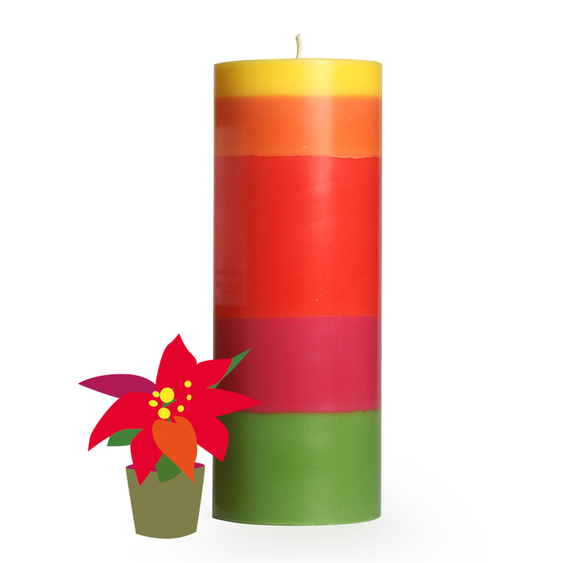 BOUGIE Poinsettia / Weihnachtsstern (6 pièces)