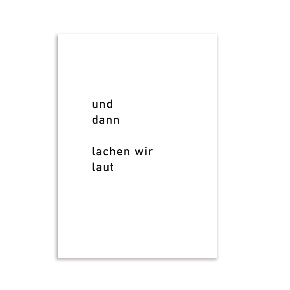 POSTCARD Und dann lachen wir laut (10 pieces)