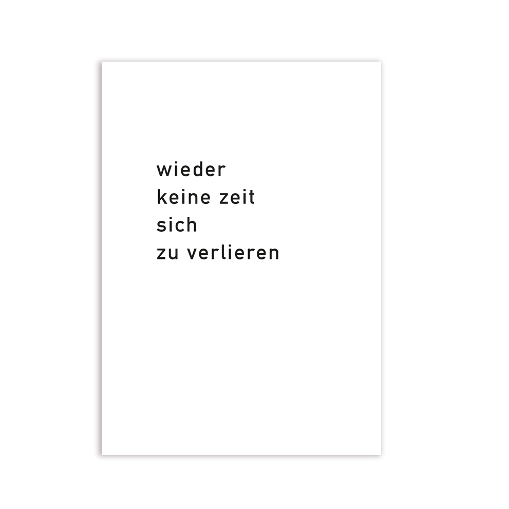 POSTCARD Wieder keine Zeit (10 pieces)