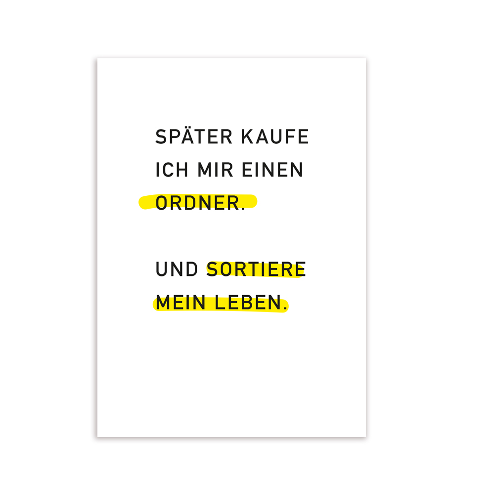 POSTCARD Später... sortiere ich mein Leben (10 pieces)