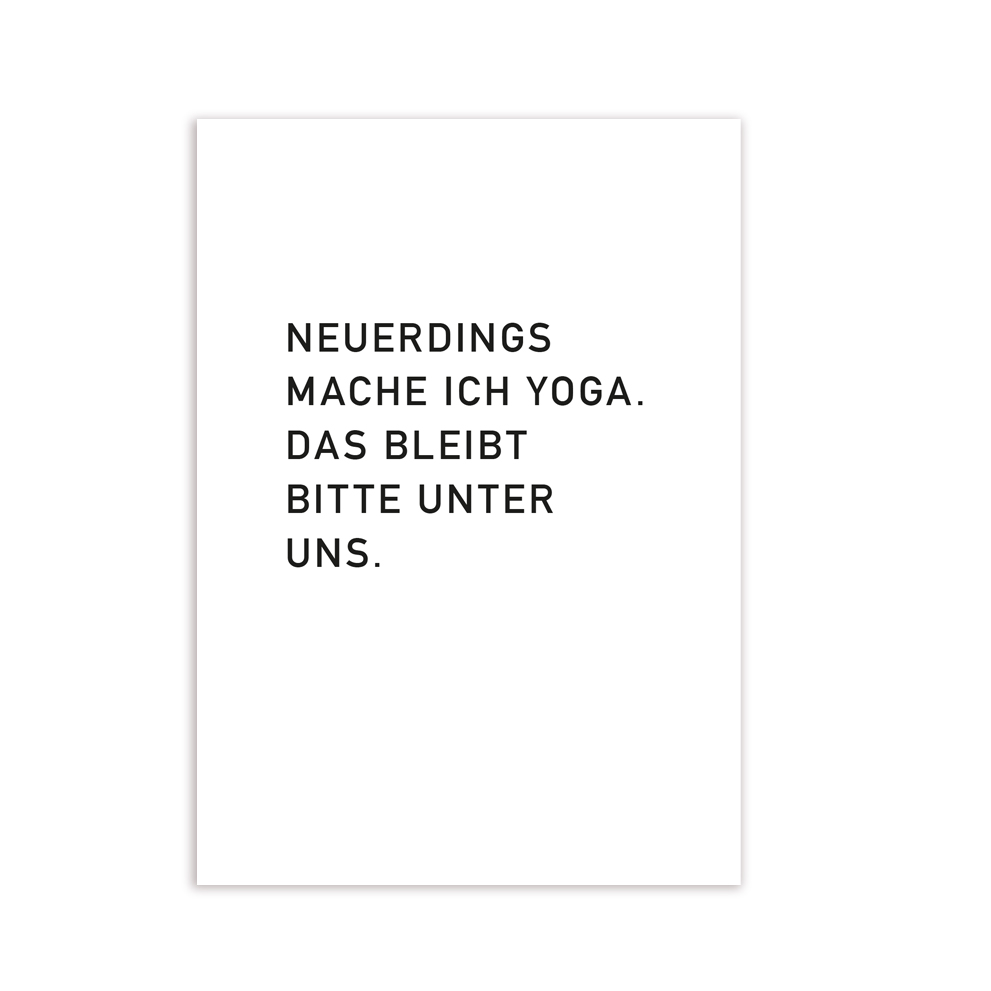 POSTCARD Neuerdings mache ich Yoga... (10 pieces)