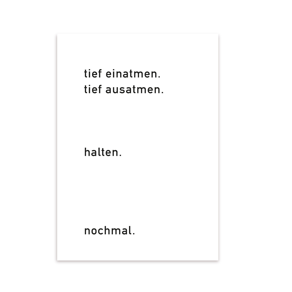 POSTCARD Tief einatmen. (10 pieces)