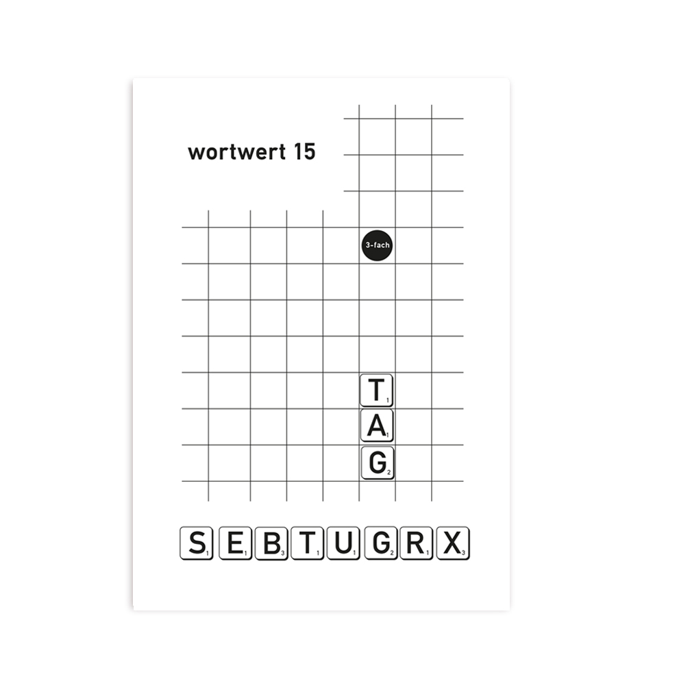 POSTKARTE Wortwert 15 (10 Stück)