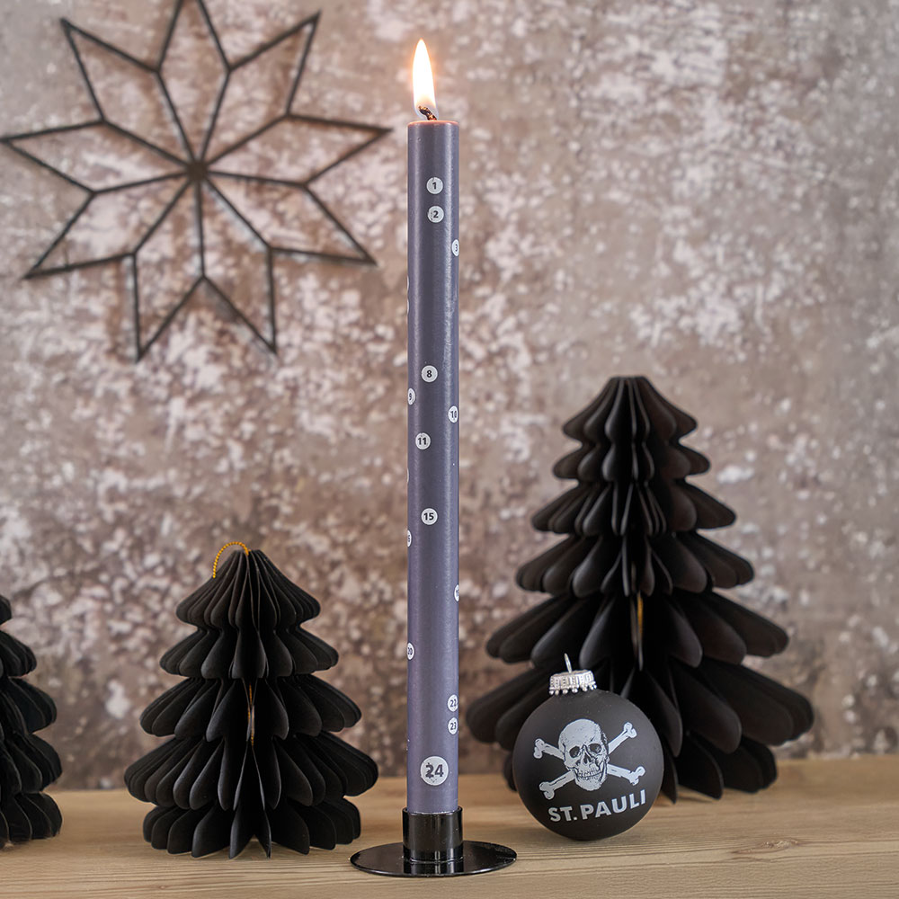 Xmas COUNTDOWN bougie gris bleu (12 pièces)