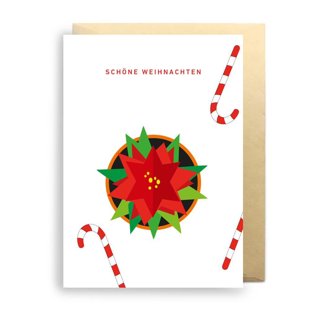 3D GREETING CARD Christmas star and candy cane (6 pieces)
